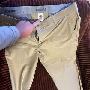 Adidas Ultimate 365 Khaki Lightweight Golf Slacks 40/32